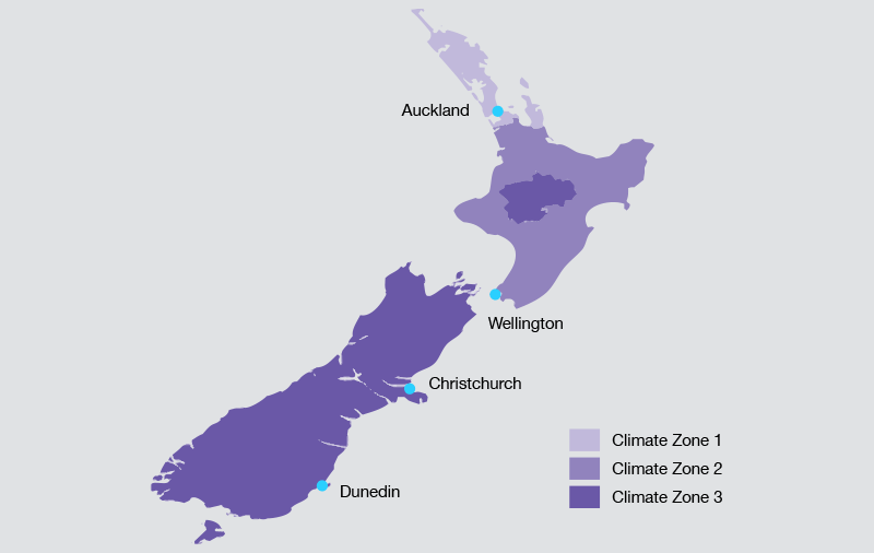 NZ Climate Zone Map